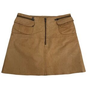 Jakett Genuine Leather Mini Skirt Y2K Style Buttery Soft Medium/Large